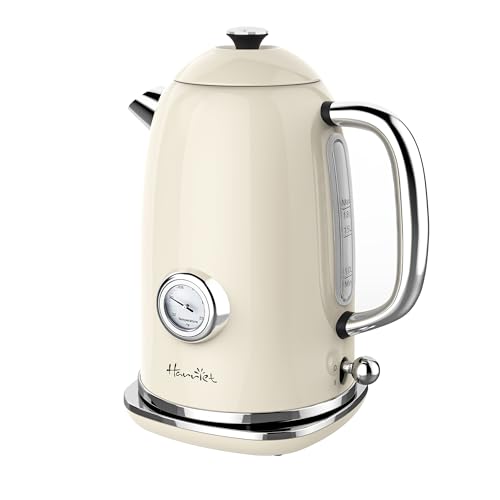 61oz Electric Kettle with Thermometer (Beige White)