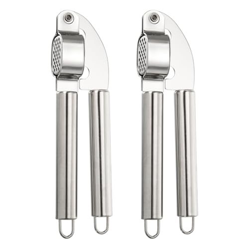 2pcs Garlic Press (Silver)