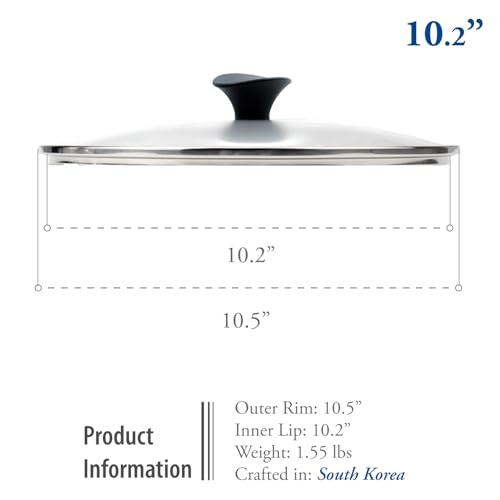 10.2 Inch Tempered Glass Lid (10.2 inch)