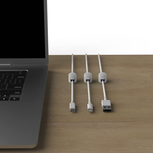 Cable Anchors for Desk Organization White