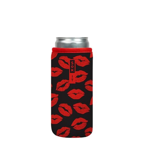 CanSok Sleeve for Beer & Soda Insulated Neoprene Cover (XOXO / 12oz Slim Can Sleeve)