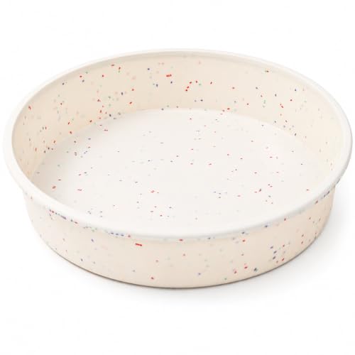 10 Inch Round Cake Pan with Stainless Steel Frame (Cream / 10 Inch – Large)