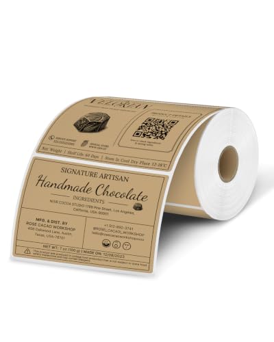 4x3 Inch Thermal Labels (4"x3" / Brown)