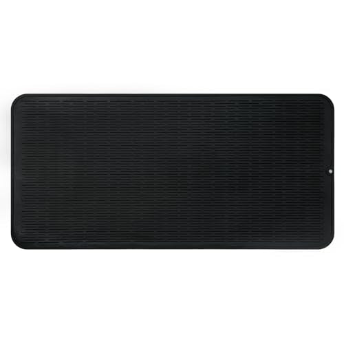 Silicone Dish Drying Mat for Multiple Usage (Black / 36"L x 18"W)