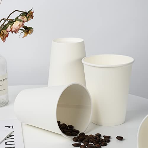 12 oz 1000 Pack White Disposable Paper Coffee Cups (White / 12 oz)