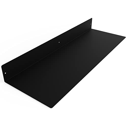 Made in USA Linear Floating Shelf (24-inch X 8-inch Powder Coated Matte Black)