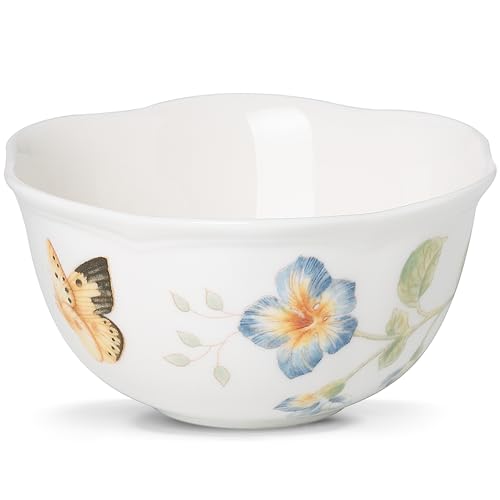 806737 Butterfly Meadow Dessert Bowl (Dessert Bowl, White)