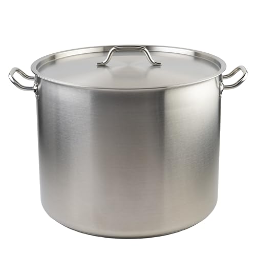 60 qt Stainless Steel Stock Pot with Cover (60 Quarts / Pot With Cover)