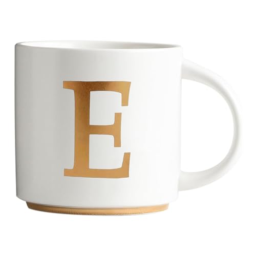 Monogram Ceramic Mugs (gold-E)