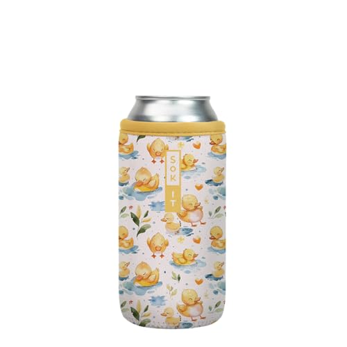 CanSok Sleeve for Beer & Soda Insulated Neoprene Cover (Just Ducky / 16oz Can Sleeve)