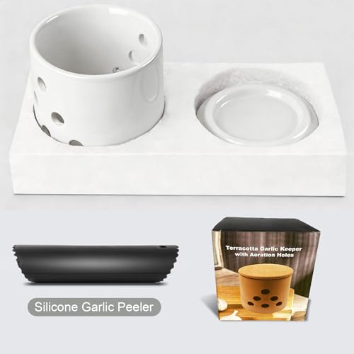 Garlic Keeper (White Glazed)