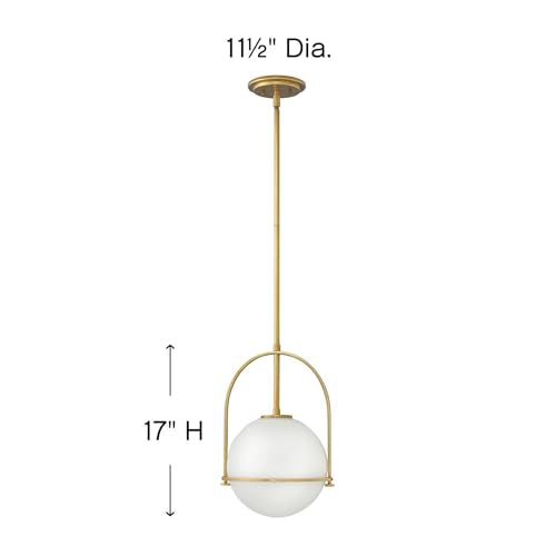 Somerset Small Adjustable Pendant Light (Heritage Brass / Medium)