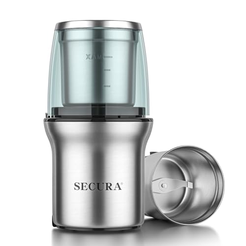 Electric Coffee and Spice Grinder (Stainless / 1 removable bowl)