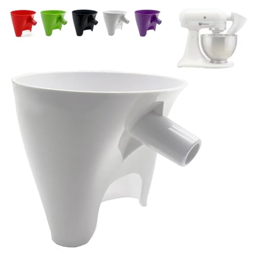 Flour Funnel for Kitchen Aid Mixer (White)