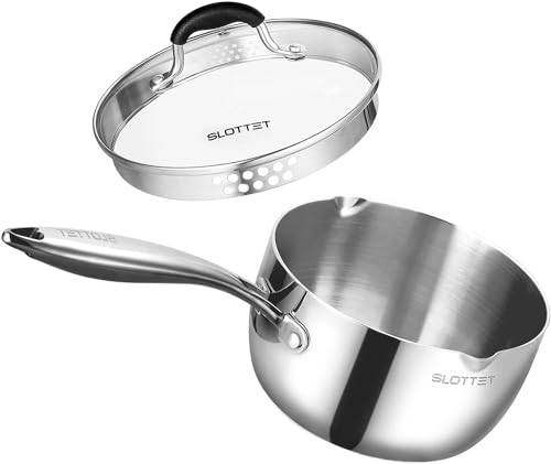 3.5 Quart Stainless Steel Saucepan with Pour Spout (3.5 Quarts)