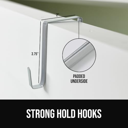 Over The Door Organizer Storage (Gray Quatrefoil / 5 Shelf)