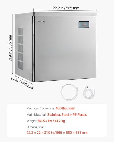Commercial Ice Maker Machine (22.2 x 22 x 21.9 in)