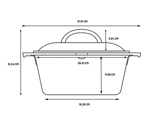 Cast Iron Dutch Oven with Loop Handle (5 Quart / Dutch Oven)