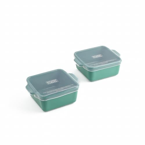 5x5" Ceramic Baking Dishes with Lids (Kale / 5"x5" - MADE IN USA)