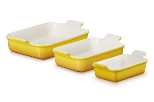 Stoneware Heritage Rectangular Baking Dish (3-Piece Dish Set / Nectar)