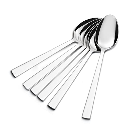 Teaspoon Set of 6 (6.7 Inches(Silver))