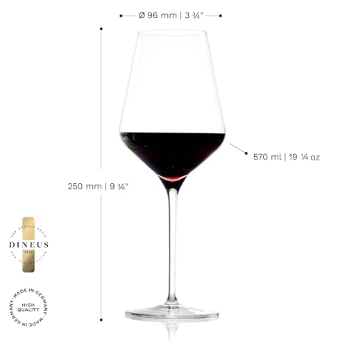 Quatrophil Red Wine Glasses Crystal (4 Count)