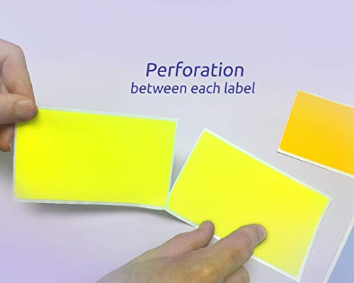 3 X 5 Rectangle Inventory Color Coding Sticker Labels (500 Count)