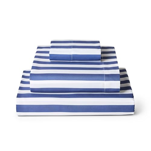 Iconic 3 Piece Sheet Set (3493 Oxford Stripe Blue Nova / Twin XL)