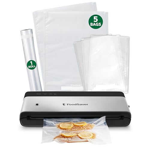 PowerVac Compact Vacuum Sealing Machine Stainless Steel & Black Vertical Storage VS0150 (Black)