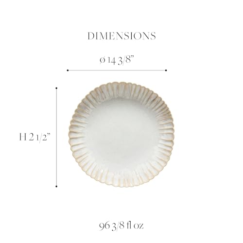 Ceramic Stoneware 12'' Pasta Serving Bowl (Mallorca Sand Beige / 12'' Bowl)