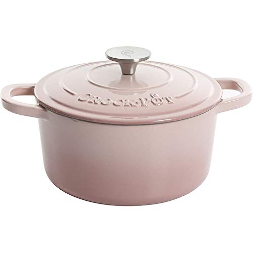 Artisan Round Enameled Cast Iron Dutch Oven (Blush Pink / 5-Quart)