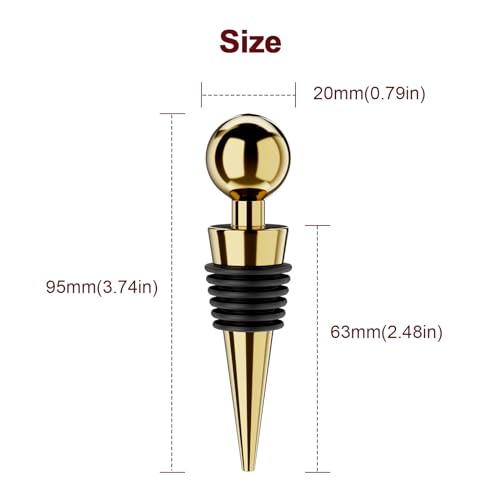 Wine Stoppers for Wine Bottles 3Pcs Vacuum Wine Bottle Stopper with Silicone Reusable Wine Corks (3 Count)