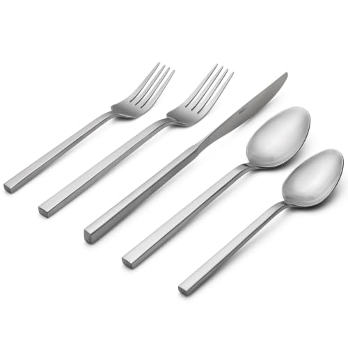 Cube 20 Piece Forged Flatware Set Service for 4 (Satin / 20 pieces for 4)
