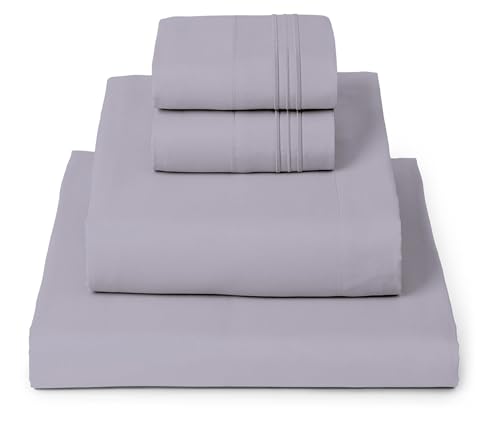 Iconic 4 Piece Microfiber Sheet Set (1335 Lavender / Queen)
