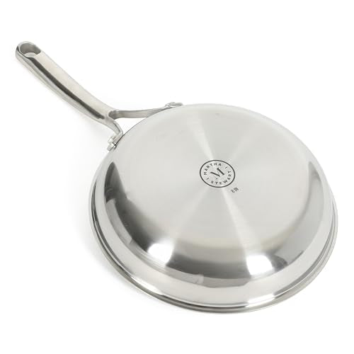 Badgley Hybrid Nonstick 8 Inch TriPly Stainless Steel Fry Pan & Stay Cool Handle (Triply Stainless / 8" Fry Pan)