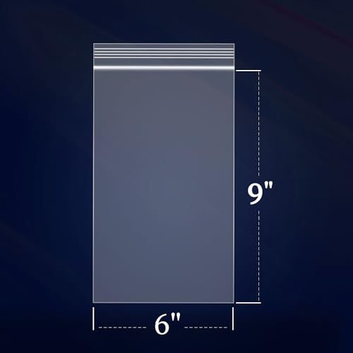 500 Count 6" x 9" Clear Reclosable Zip Plastic Poly Bags 2 Mil for A7 A8 A9 Cards & Envelopes