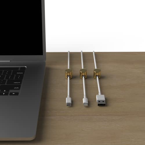 Cable Anchors for Desk Organization Gold