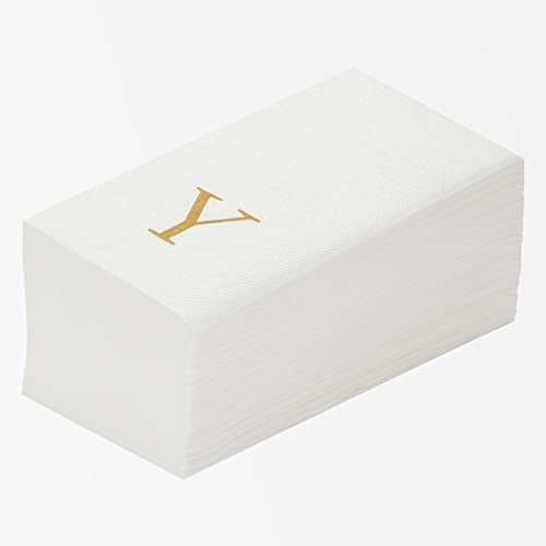 Luxenap 15.8 X 7.9 Inch Linen (Gold / 50 Count / Y)