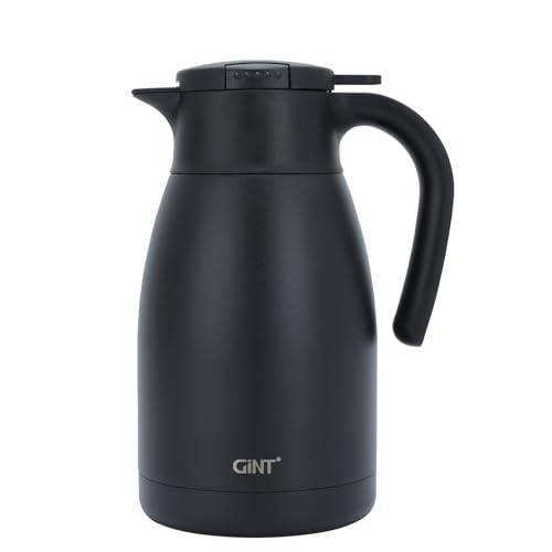 51Oz Stainless Steel Thermal Coffee Carafe with Lid (Black / 50.7 Ounces)