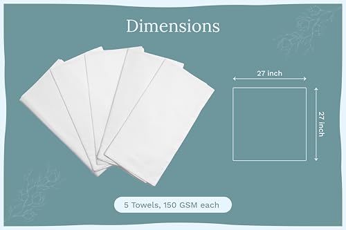 Organic Cotton Tea Towels for Embroidery (White)
