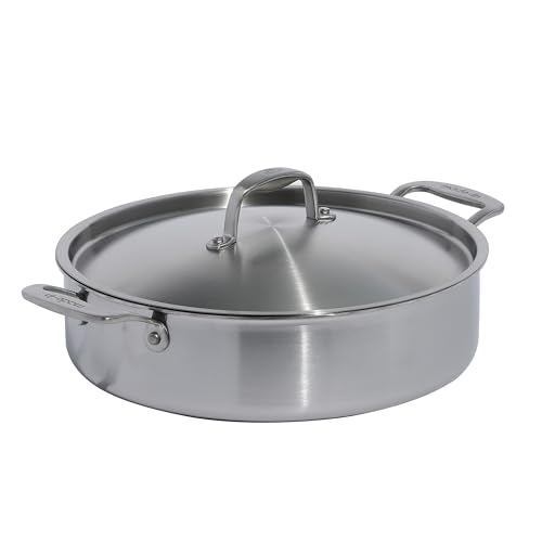 Cookware 6 Quart Stainless Steel Rondeau Pot w (6 Quarts)