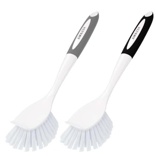 Dish Brush 2 Pack Dish Scrubber with Handle (2 Count)