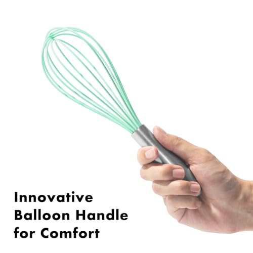 10 Inch Teal Silicone Whisk (10 inch teal)