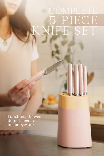 Lordelle 5 Pc Knife Block Set (Rosewood)