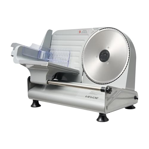 Meat Slicer 8.6" Electric Deli Slicer with 2 SUS420 Blades (8.6 inch / Silver)