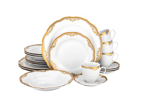 57 piece Banquet Dinnerware Set with Scalloped Edges (1797-57)