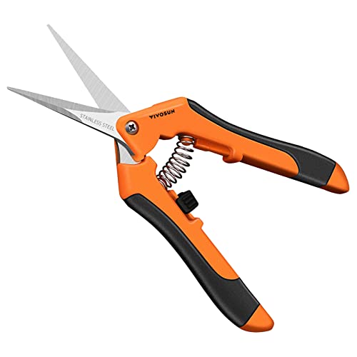 6.5 Inch Garden Scissors (Orange Straight Blade / Orange)