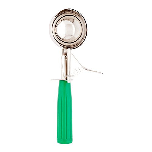 Bundle: 2.75/3.25/3.75 oz Portion Control Ice Cream Scoops, Trigger Release Dishers (Blue, Green, Ivory Handles) for Cookie Dough, Baking, Cupcake Batter (Bundle of (3.25 oz, 2.75 oz, 3.75 oz))