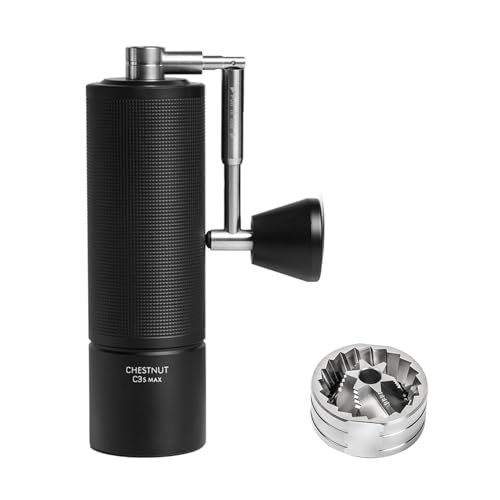 Manual Coffee Grinder Chestnut C3S Max Capacity 30g with CNC Stainless Steel Conical Burr (Black / Chestnut C3S Max)