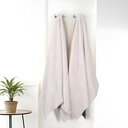 Playa Zero Twist Cotton Medium Weight Bath Sheets (2 Piece Bath Sheet / Silver)